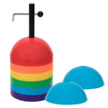 Rhino Fitness Soft Dome Cones, Set of 36