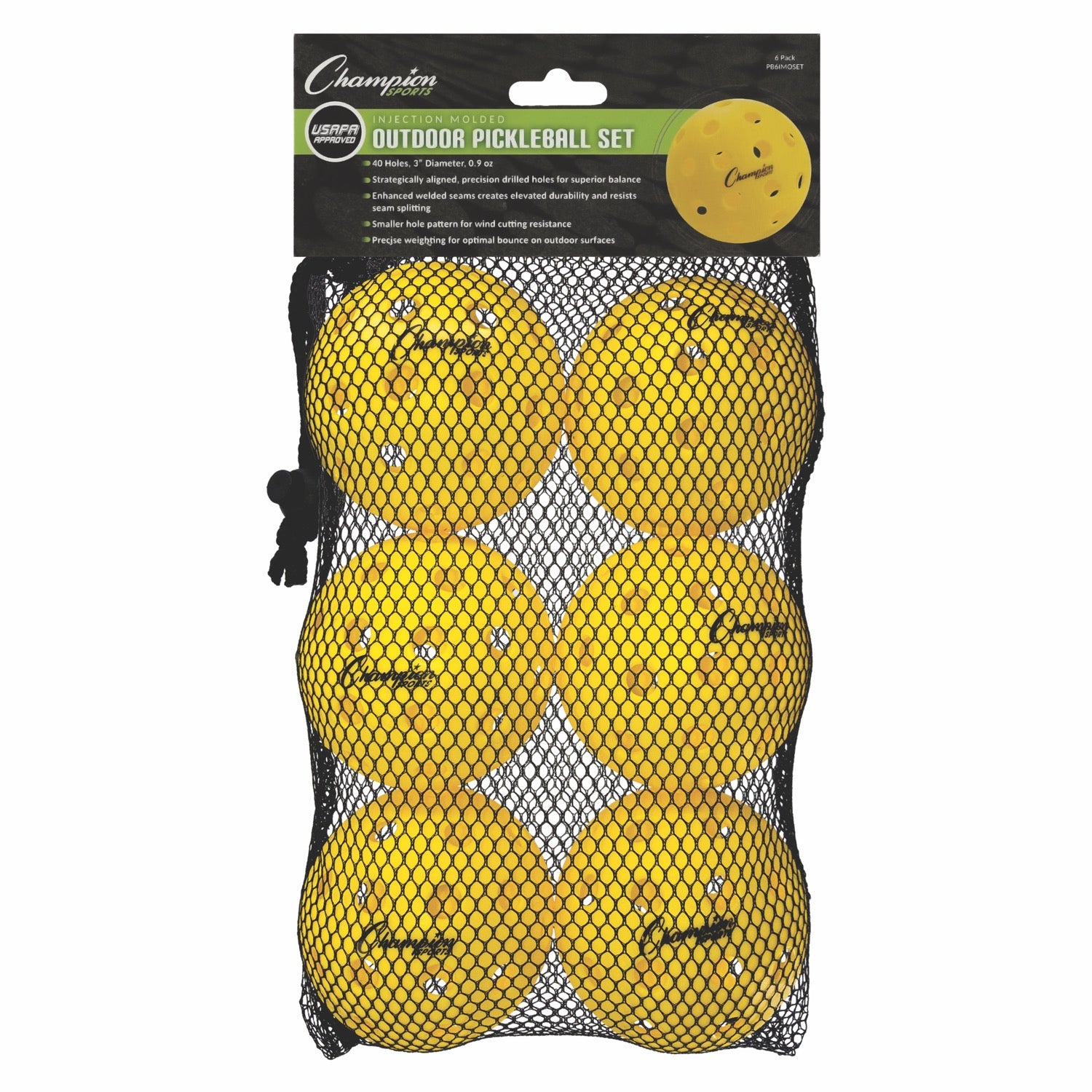 Rhino Pickleball Starter Pack — 2 Paddles + 6 Balls