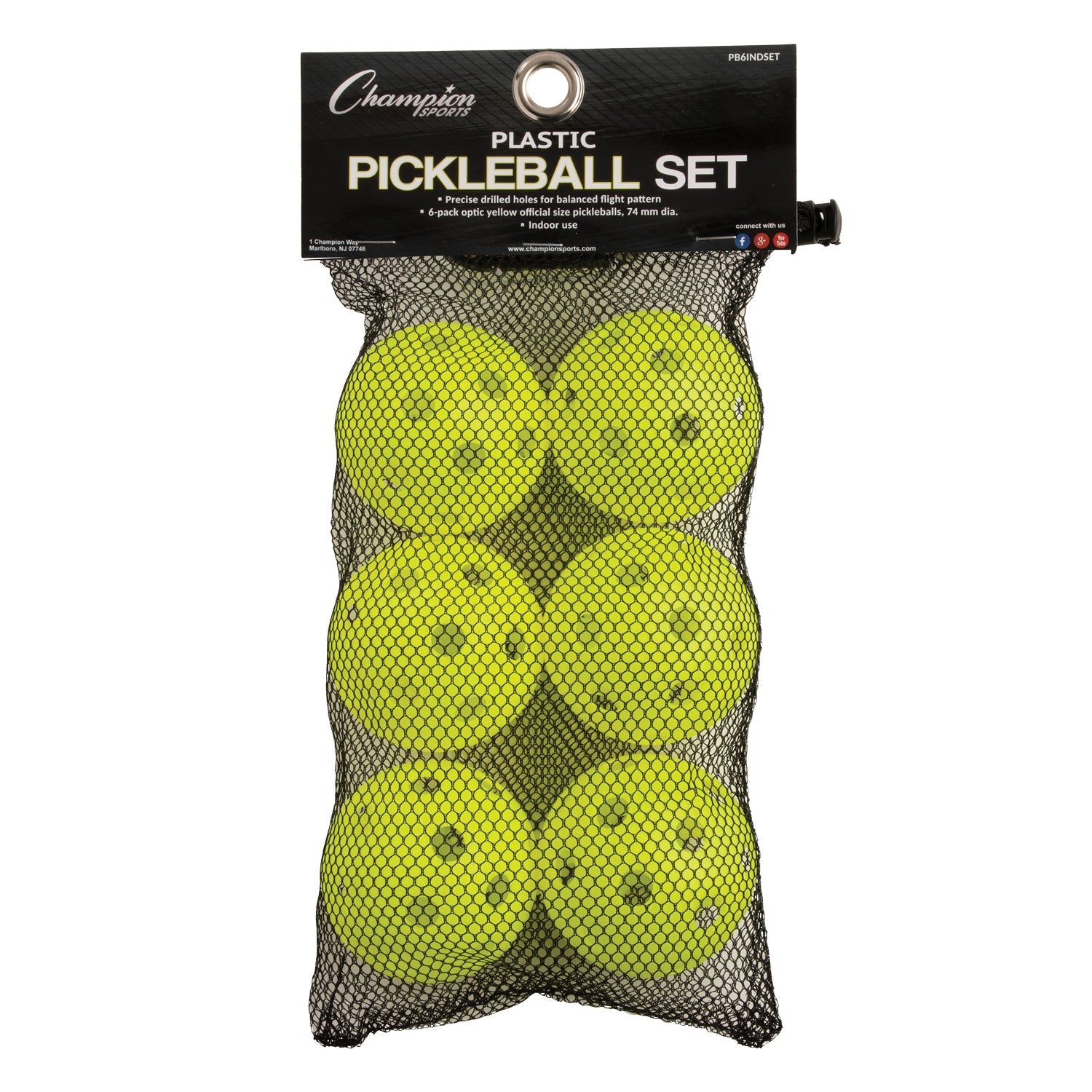 Rhino Storm Indoor Pickleball Balls — Set of 6