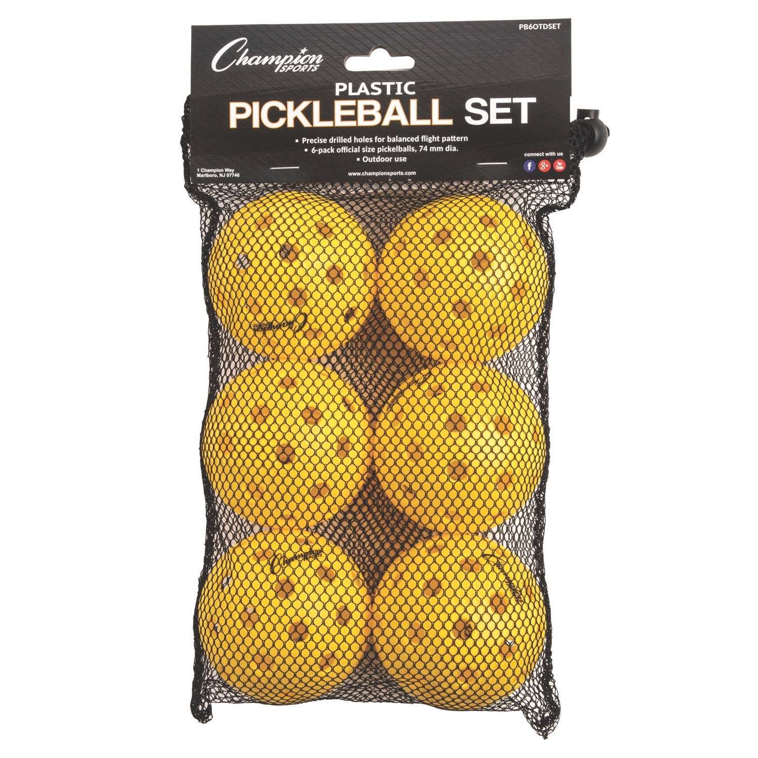 Rhino Striker Outdoor Pickleball Balls — Set of 6